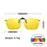 VIVIBEE Flip Up Clip On Night Vision Glasses Polarized Men Driving Yellow Sunglasses Women UV400 Fishing Universal Clips