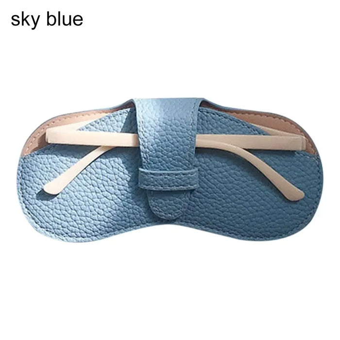 2023 Fashion Simple Portable Glasses Bag PU Leather Sunglasses Box Storage Bag Anti Pressure Eyeglasses Protective Cover