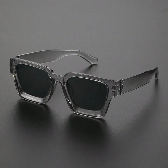 Unisex Plastic Fashion Square Frame Sunglasses For Street Photography And Beach Trips Driving Accessories