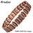 ARADOO Vintage Pure Copper Cross Men's Bracelet Magnetic Therapy Bracelet