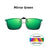 VIVIBEE Lunettes de soleil polarisées à clipser relevables et sans monture pour la conduite de nuit anti-éblouissement, avec verres de mode effet miroir vert