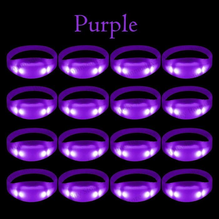 20-100PCS Music&Sound Activated Light up Bracelets Glow Bracelets Rhythmic Led Bracelet Luminous Bracelet Wedding Accessories