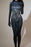 Combinaison scintillante en strass pour femmes, manches longues, tenue de soirée boîte de nuit, bal, tenue de chanteuse danseuse, costume de danse de performance, vêtements de scène B171