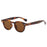 Fashion Retro Round Sunglasses Women Rivets Decoration Men Shades UV400 Punk Leopard Sun Glasses