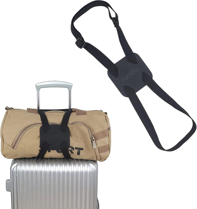 Correas de equipaje elásticas para bolsos, correas ajustables para maletas, cinturón elástico para maletas, fácil de viajar, correa elástica para maletas (negro)
