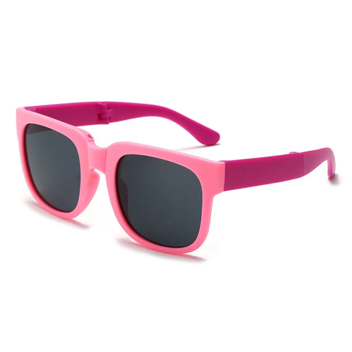 Colorful Folding Sunglasses Outdoor Sunglasses Boys Girls Brand Design Square Glasses Eyewear Protection Uv400