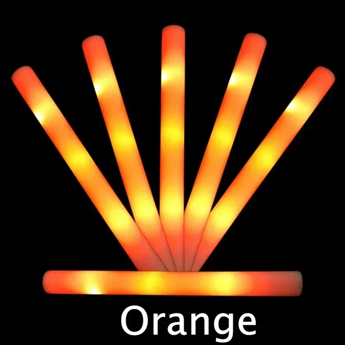 5/10/30 unidades 4 modos barras luminosas de espuma de colores con LED, barras luminosas intermitentes, suministros para fiestas de camping, raves, festivales, bodas, conciertos