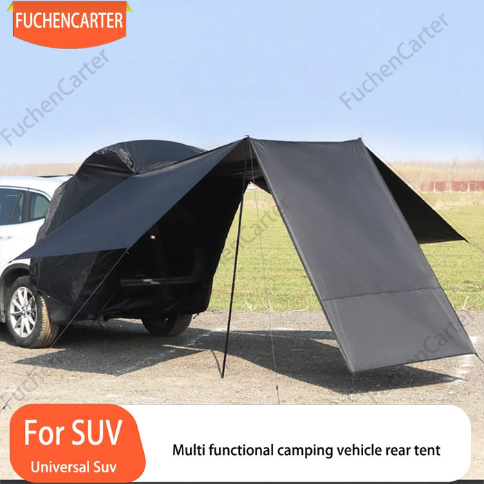 Portable SUV Tailgate Trunk Tent 3-Side Extended Shade Shelter Multifunctional Car Rear Door Tent Outdoor Car Camping Accessorie