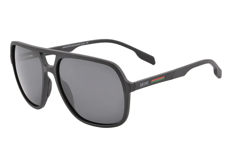 Gafas de sol polarizadas para hombre Tr90 Vintage Anti-UV Conducción Gafas negras Lentes de sol rectangulares para hombre Personalizadas