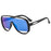 Gafas de sol de piloto de moda de gran tamaño para hombres, gafas de sol únicas con montura hueca para mujeres, lentes de espejo degradado retro de una pieza con protección UV400, sin montura