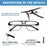 Readers Men Blue Light Blocking Reading Glasses Metal Frame Spring Hinge Presbyopia +0.50-3.5 Diopter Magnifier Lens Eyewear