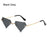 Triangle Diamond Shaped Sunglasses for Women Men Vintage Clear Ocean Gradient Glasses Rimless Polygon Sun Glasses
