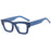 Nouvelles Lunettes de Soleil Carrées Irrégulières Homme Rétro Tendance Rivets Luxe UV400 Femme Lunettes de Soleil Bleues Marque Oculus