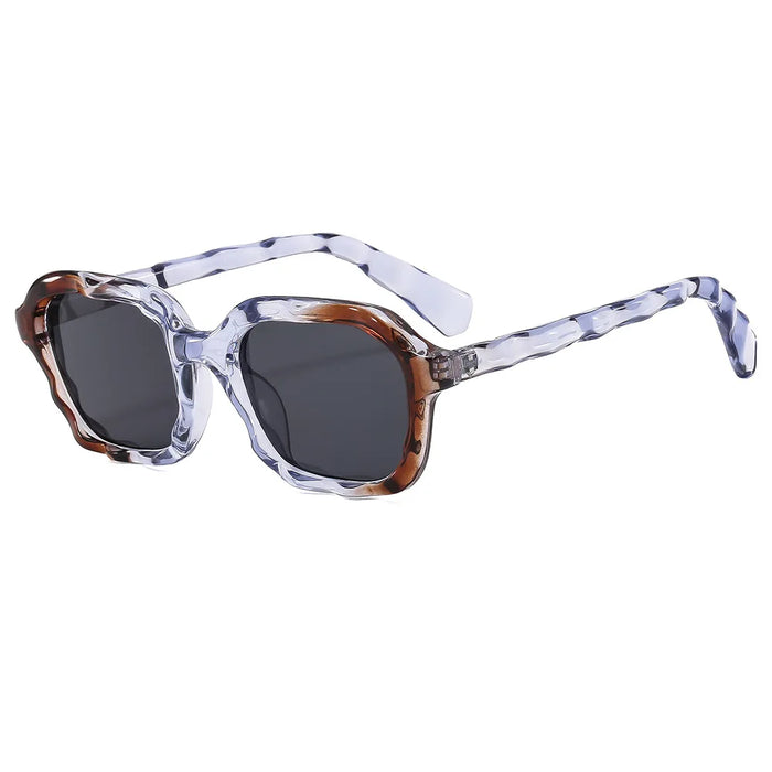New Square Sunglasses Women  Wave Frame Vintage Shades Brand Designer Gafas Luxury Sun Glasses UV400 Eyewear Oculos