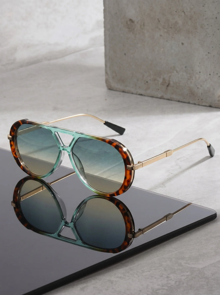 Double Beam Square Sunglasses For Men And Women, Retro Outdoor Driving Fashion Glasses