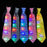 10Pcs Luminous Tie LED Flash Necktie Light up Bow Necktie Lights Sequins Bowtie Rave Rave Party Gift 3 Flashing Light Settings