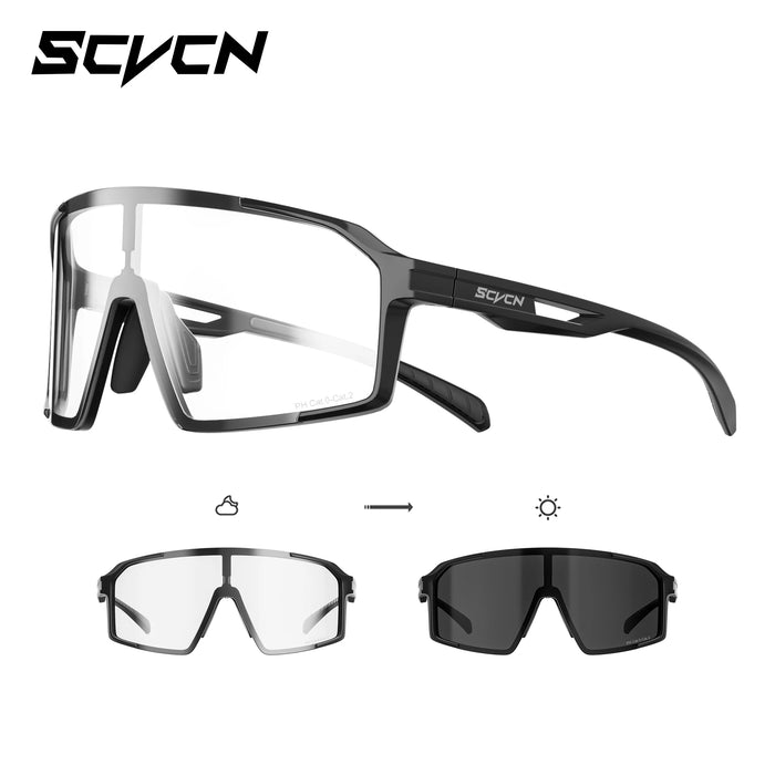 SCVCN Mountain Climbing Glasses Men Running Sunglasses Women MTB Hiking Bicycle Cycling Goggles UV400 Outdoor Sports Protection