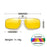 VIVIBEE Flip Up Clip On Night Vision Glasses Polarized Men Driving Yellow Sunglasses Women UV400 Fishing Universal Clips