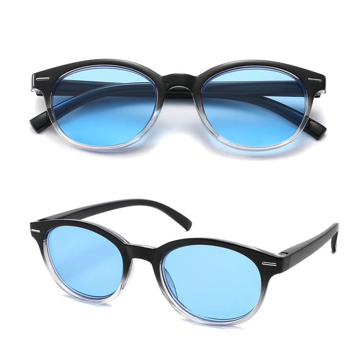 Reading Sunglasses For Women Men Square Classic Frame for Outdoors Use Sun Glasses Readers Eyeglasses with Diopter Spring Hinge