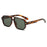 Lunettes de soleil carrées classiques à double pont pour hommes et femmes, verres transparents couleur océan, lunettes tendance avec rivets, protection UV400