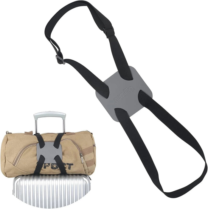 Correas de equipaje elásticas para bolsos, correas ajustables para maletas, cinturón elástico para maletas, fácil de viajar, correa elástica para maletas (negro)