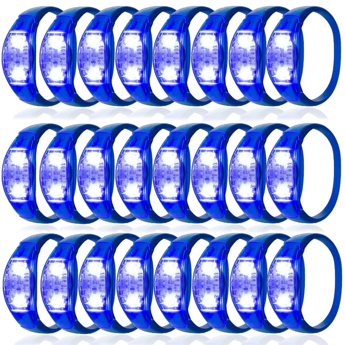 Pulseras LED que brillan de 10 a 300 piezas, pulsera luminosa que se ilumina con control de sonido para Nochevieja, conciertos con control de música
