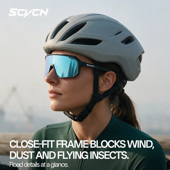 5PACK SCVCN Outdoor Photochromic Cycling Sunglasses MTB Bike Cycling Goggles Men Women Bicycle Sports Hiking Eyewear UV400 Pickleball