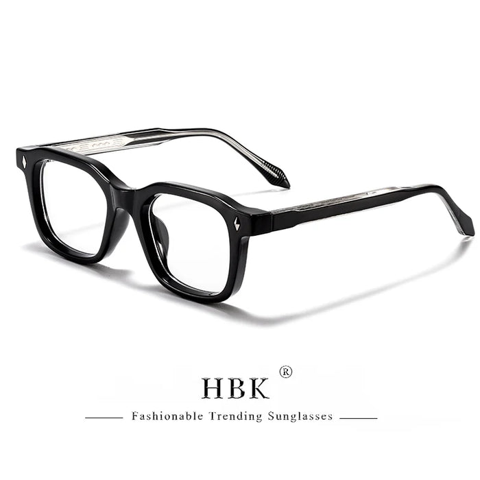 HBK Elegant Square Men's Sunglasses Fashion Frame Vintage Temple Tips Women's Travel Business Party Gift Glasses UV400