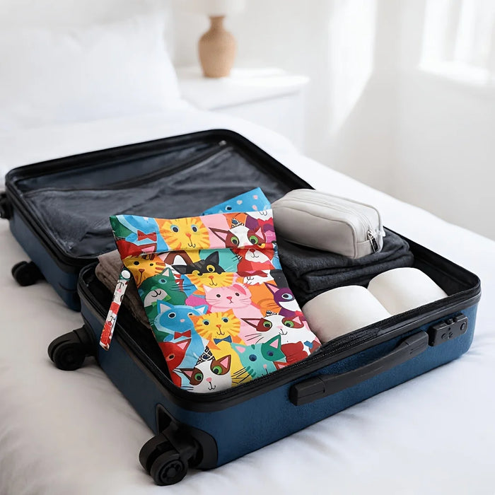 Waterproof Dry Wet Separation Bag Fashion Beach Zipper Bag for Travel Swim Pool Yoga Sportswear Cosmetics Lingerie Storage