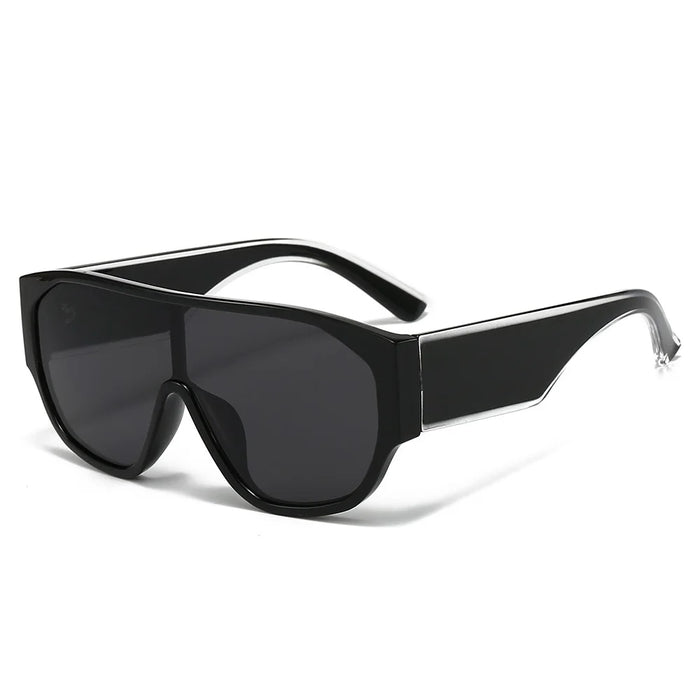 Lunettes de soleil masque bouclier oversize Y2K femmes hommes, monopièce, steampunk, grandes montures, lunettes punk, teintes coupe-vent, lunettes de protection