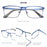 Gafas de Presbicia Progresivas Cuadradas de Aleación ZENOTTIC para Hombre, con Protección contra Luz Azul/Fotocromáticas Ópticas