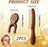 Sandalwood Copper Bead 10 Tooth Scalp Massage Comb and Acupressure Face Massager for Jaw Tension Relief Facial & Neck Relaxation