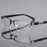 Business Men's Photochromic Myopia Glasses Unisex Half Frame Square Near Sight Eyeglasses Optical Prescription Minus Eyewear