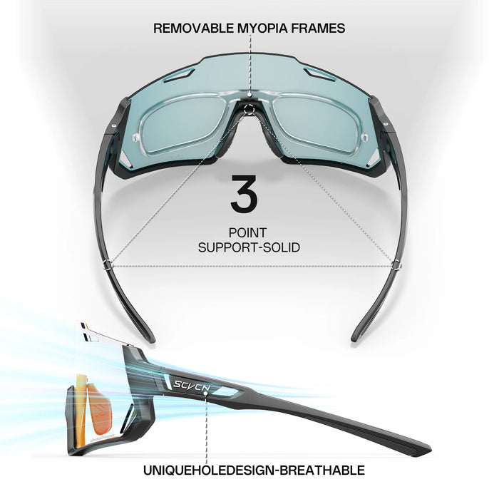 SCVCN New Photochromic Cycling Sunglasses UV400 Men Women Outdoor Sports Running Glasses MTB Drving Hiking Eyewear HD Lens