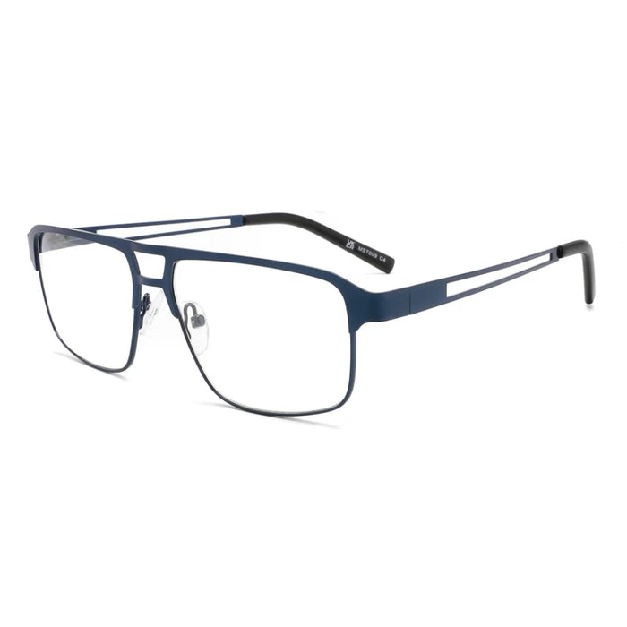 Gafas de lectura de luz azul para hombres con montura de metal, gafas de ordenador, lupa para presbicia con lentes de +0,75~3,0