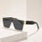 Lunettes de soleil carrées à grande monture Y2K pour hommes et femmes, monture en métal, branches larges, verres de couleur unie, lunettes de soleil tendance hip-hop