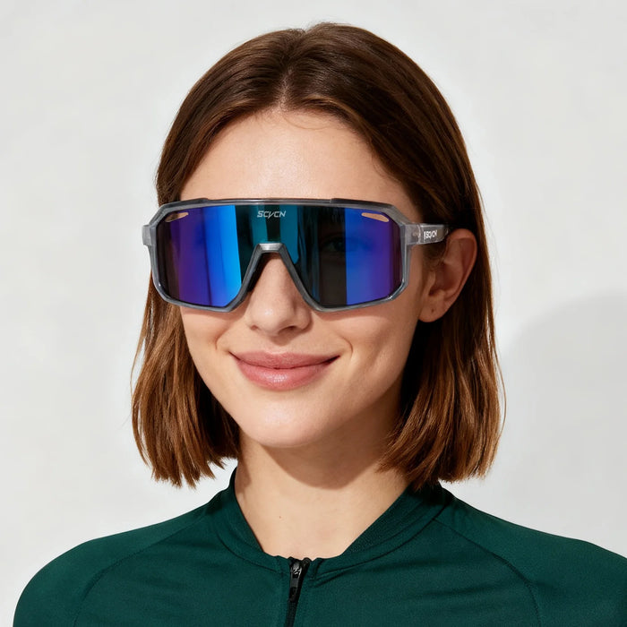 SCVCN Men Women Outdoor Bike Cycling Glasses UV400 Sport Sunglasses Mountain Bicycle Riding Eyewear Driving Fishing Running
