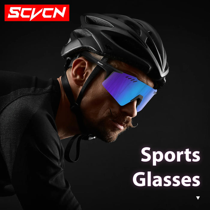 SCVCN UV400 Cycling Glasses Outdoor Running Sunglasses Men Women MTB Road Bike Glasses Hiking Drive Bicycle Sports Sunglasses