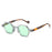Vintage Polygon Square Women Sunglasses Fashion Hexagon Clear Ocean Lens Shades UV400 Men Rivets Sun Glasses Oculus