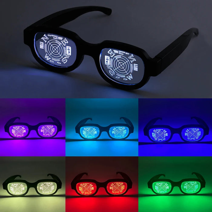 Gafas LED de Detective Conan, accesorios de cosplay de anime, gafas luminosas para fiestas de Halloween, raves, bares, espectáculos en vivo