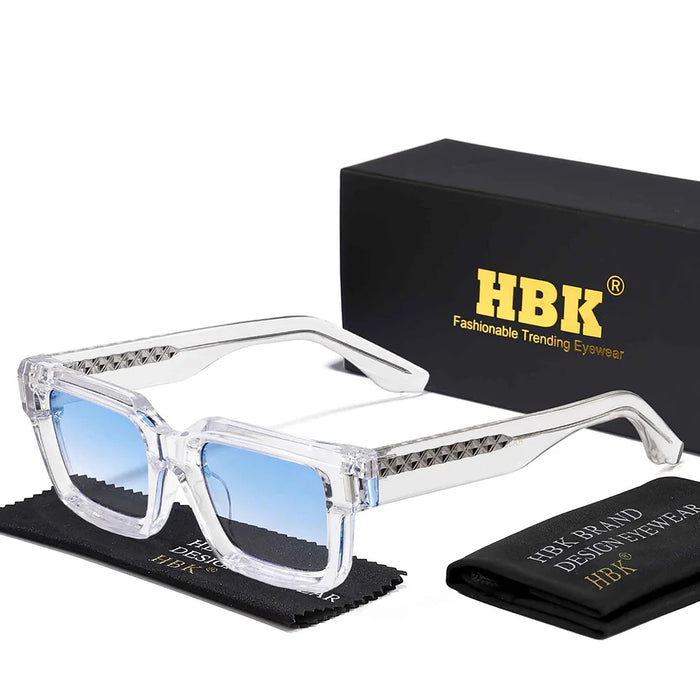 HBK Vintage Punk Men's Square Sunglasses Brand Design Small Frame Sun Glasses Party Travel Glasses Gift Ideal Choice