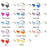 Triangle Diamond Shaped Sunglasses for Women Men Vintage Clear Ocean Gradient Glasses Rimless Polygon Sun Glasses