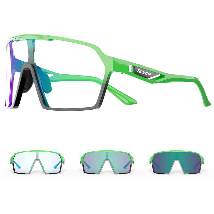 SCVCN Cycling Photochromic Sunglasses Men Women Outdoor Sports Running Glasses UV400 MTB Road Bike Eyewear Driving Hiking
