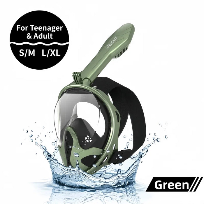 Professional Snorkeling Diving Mask Underwater Scuba Full Face Snorkel Mask Anti Fog Goggles for Kids Adult Swimming Equipment