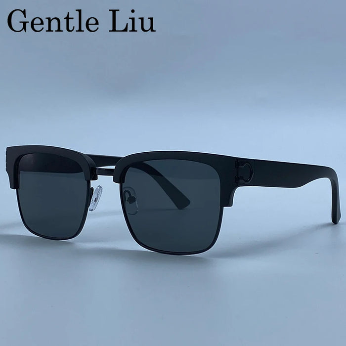 Gafas de sol fotocromáticas cuadradas vintage para hombre, de lujo, de diseñador, montura negra dorada, gafas de sol retro para conducir, Oculos De Sol 2026
