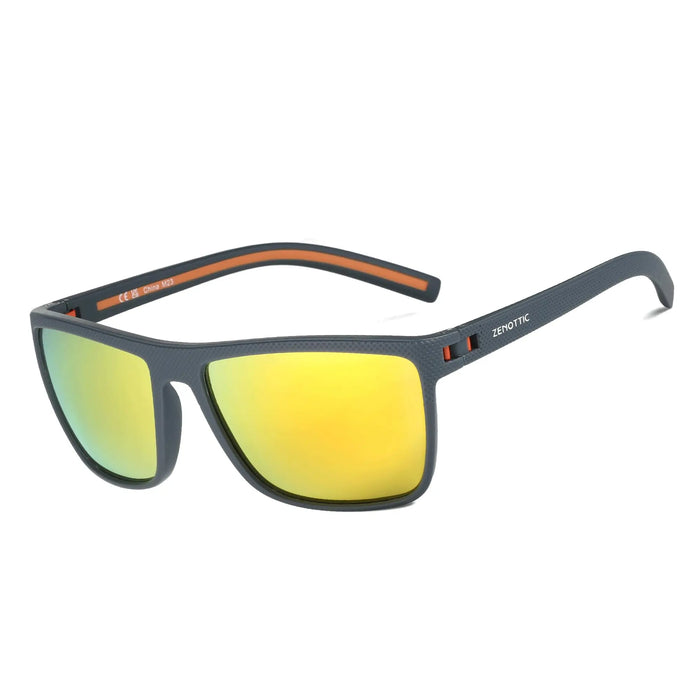 Gafas de sol polarizadas ZENOTTIC para hombre, ligeras, con montura TR90, protección UV400, cuadradas, para exteriores, viajes y conducción