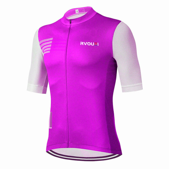 Rvouei Team Men Cycling Jersey Cycling Racing Tops Short Sleeve Cyclist Clothes Shirt Maillot Summer Bicycle Bike Wear