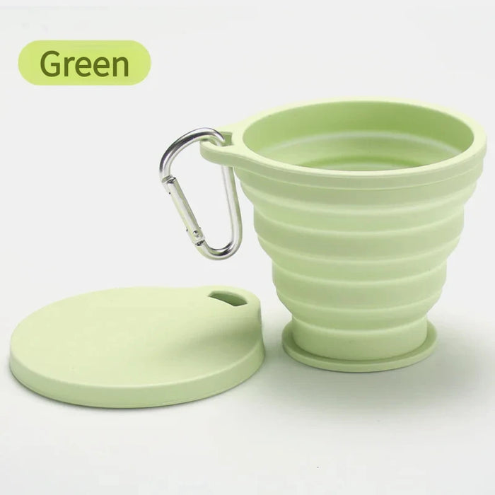 Vaso Plegable de Silicona para Exteriores con Agujero para Colgar, Vaso de Agua Portátil Creativo para Viajes, Lavado, Moda, Viajes, Silicona