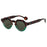Lunettes de soleil rétro carrées irrégulières pour femmes, petite taille, UV400, verres ronds pour hommes, rivets punk