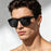 KIDIN Fashion Square Vintage Polarized Sunglasses Men Women Retro Driving Fishing Sun Glasses UV400 Eyewear